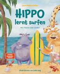 Hippo lernt surfen