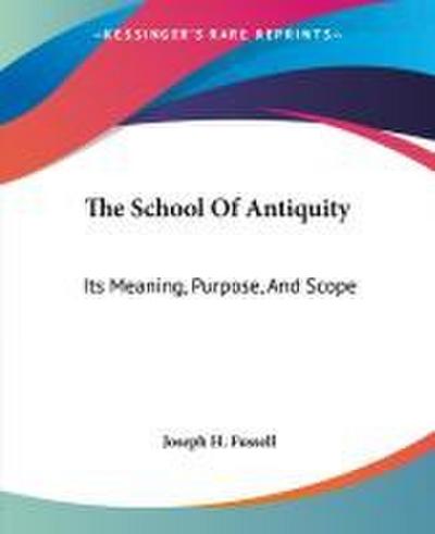 The School Of Antiquity