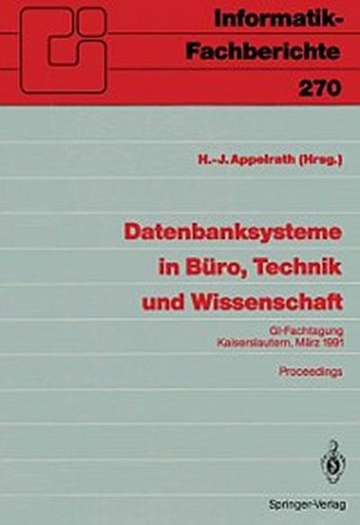 Datenbanksysteme in Büro, Technik und Wissenschaft