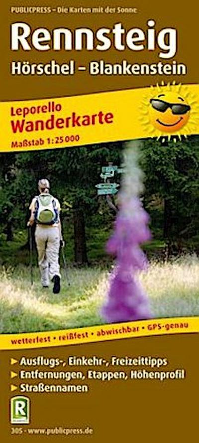 Wanderkarte Rennsteig 1  : 25 000
