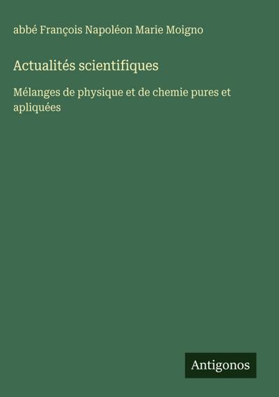 Actualités scientifiques