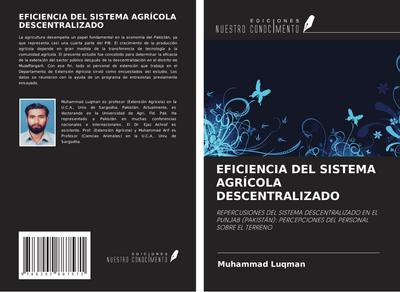 EFICIENCIA DEL SISTEMA AGRÍCOLA DESCENTRALIZADO