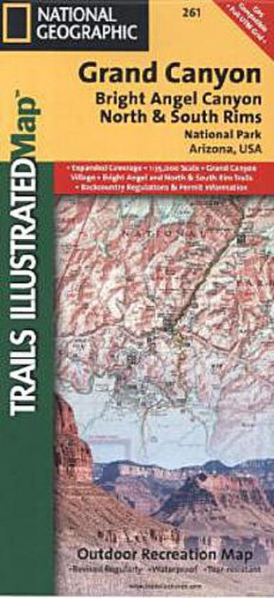 Grand Canyon, North and South Rims Map [Grand Canyon National Park]
