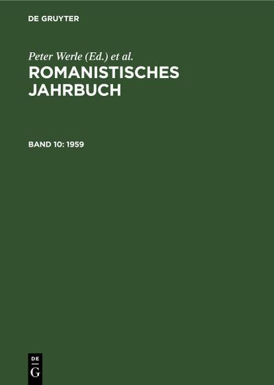 Romanistisches Jahrbuch 1959