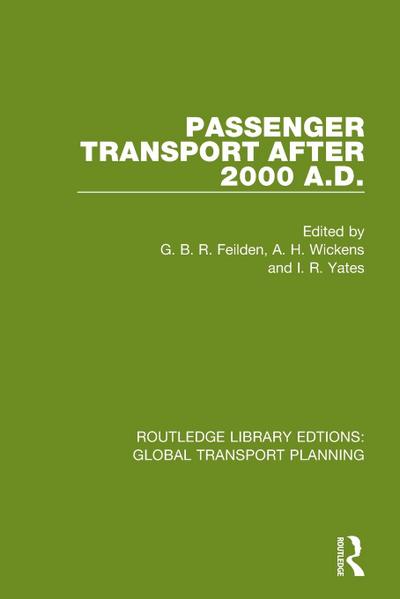 Passenger Transport After 2000 A.D.