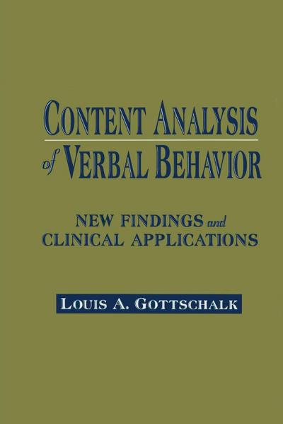 Content Analysis of Verbal Behavior