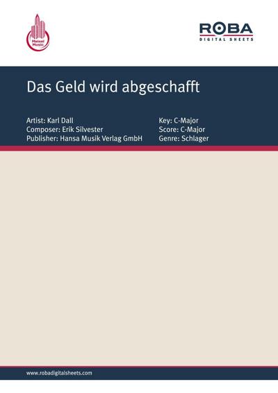 Das Geld wird abgeschafft