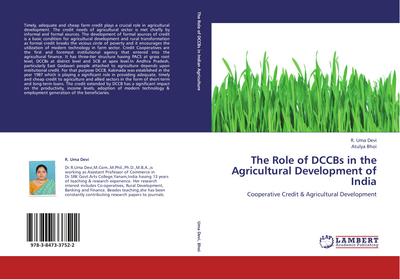 The Role of DCCBs in the Agricultural Development of India