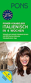 PONS Power-Vokabelbox Italienisch in 4 Wochen: 800 Vokabelkarten und Wortschatztrainer-App
