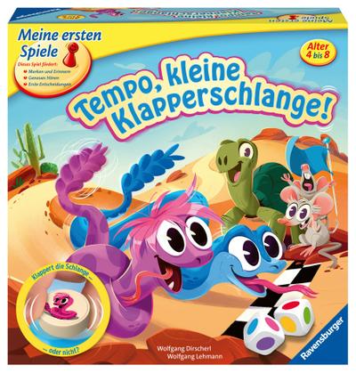 Ravensburger 20950 - Tempo, kleine Klapperschlange! - das lustige Brettspiel für Kinder ab 4 Jahren, für alle Fans auch von Tempo kleine Schnecke