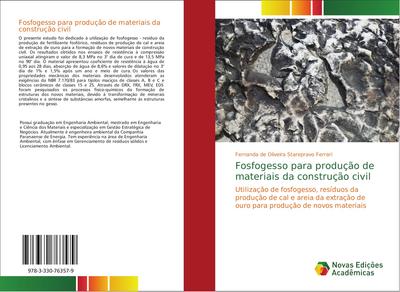 Fosfogesso para produção de materiais da construção civil