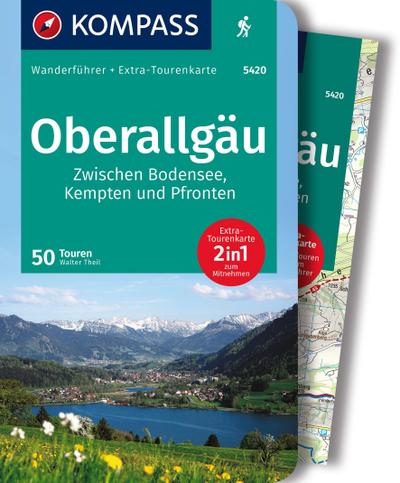 KOMPASS Wanderführer Oberallgäu, 50 Touren zwischen Bodensee, Kempten und Pfronten, mit Extra-Tourenkarte