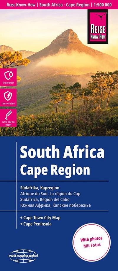 Reise Know-How Landkarte Südafrika Kapregion / South Africa, Cape Region (1:500.000). Afrique du sud, la région du cap. Sudáfrica, región del cabo