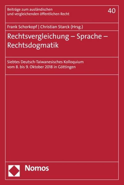 Rechtsvergleichung - Sprache - Rechtsdogmatik