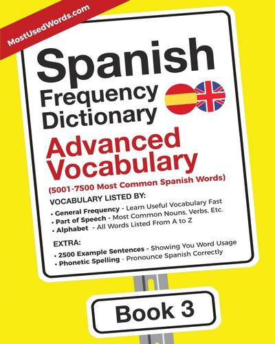Spanish Frequency Dictionary - Advanced Vocabulary - Mostusedwords