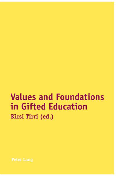 Values and Foundations in Gifted Education