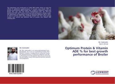 Optimum Protein & Vitamin ADE % for best growth performance of Broiler