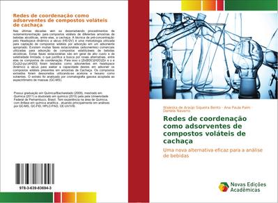 Redes de coordenação como adsorventes de compostos voláteis de cachaça