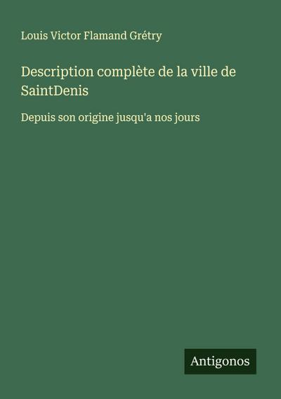 Description complète de la ville de SaintDenis