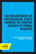 The Measurement of Psychological States Through the Content Analysis of Verbal Behavior