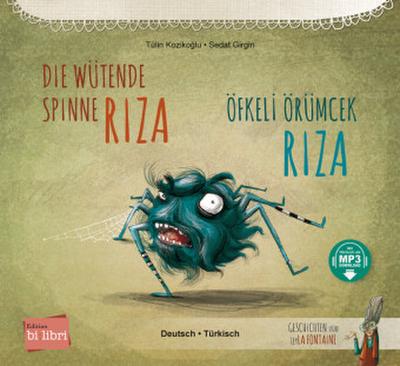 Die wütende Spinne Riza (Deutsch-Türkisch)