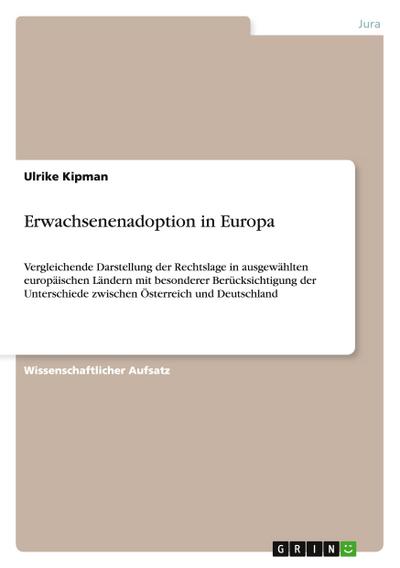 Erwachsenenadoption in Europa