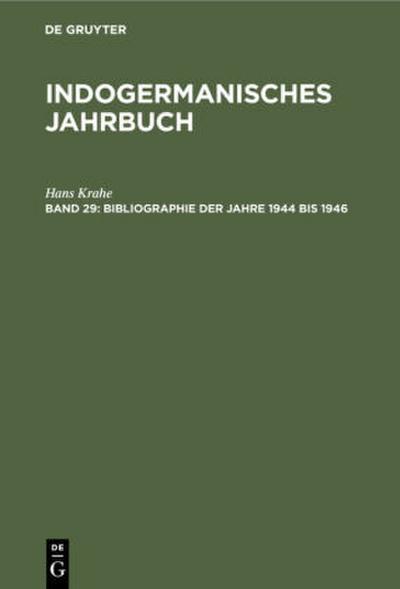 Bibliographie der Jahre 1944 bis 1946