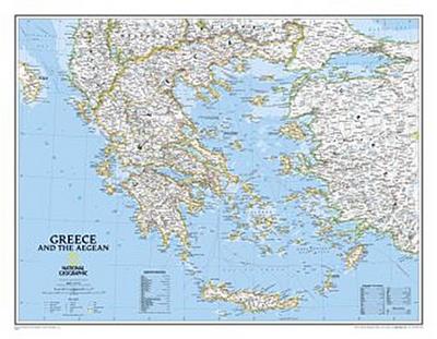 National Geographic Greece Wall Map - Classic (30.25 X 23.5 In)