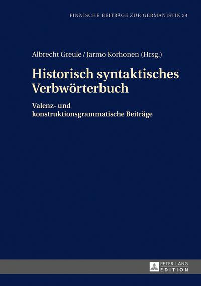 Historisch syntaktisches Verbwörterbuch