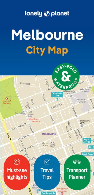 Lonely Planet Melbourne City Map