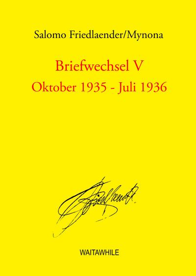 Briefwechsel V