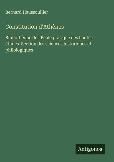 Constitution d’Athènes