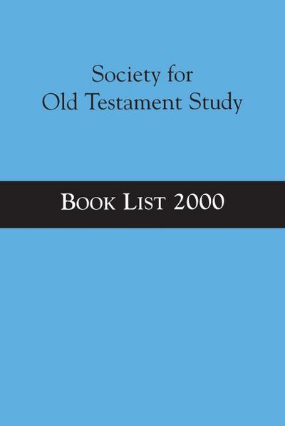 Society for Old Testament Study Book List 2000