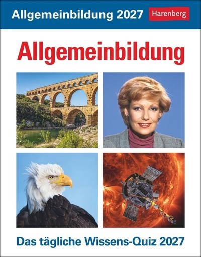 Allgemeinbildung Tagesabreißkalender 2027 - Das tägliche Wissens-Quiz 
