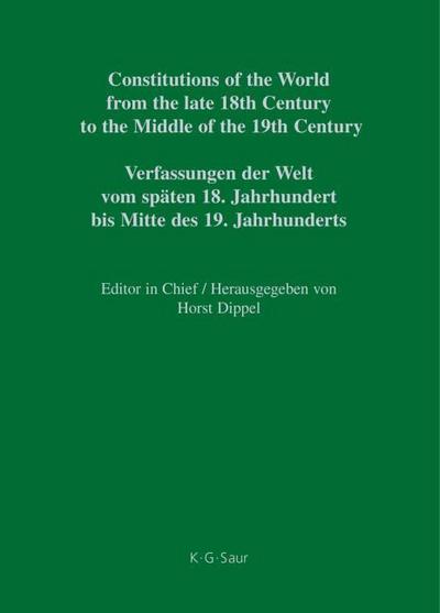 Constitutions of the World from the late 18th Century to the Middle of the 19th Century, Part VI, Rio Grande - Texas