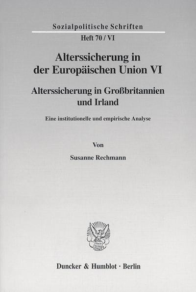 Alterssicherung in der Europäischen Union VI.