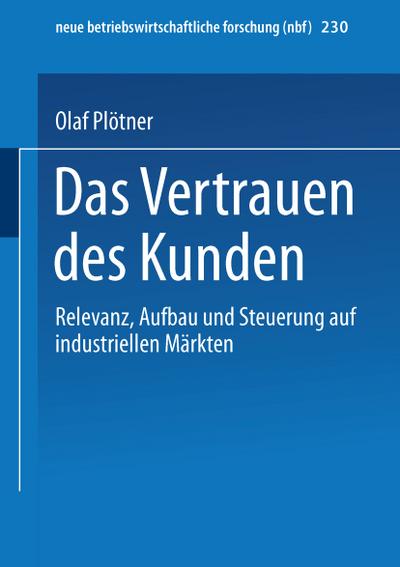 Vertrauen des Kunden
