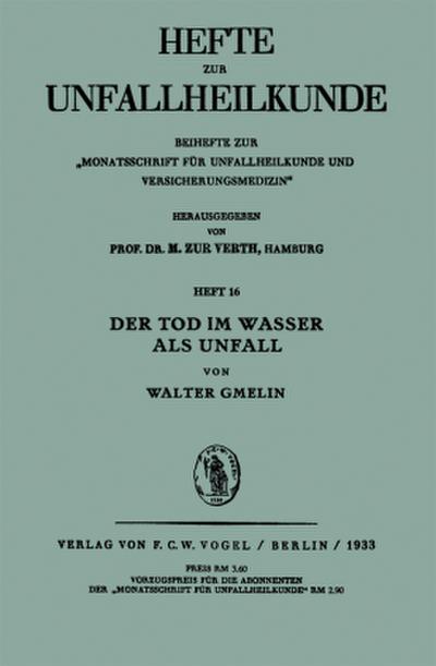Der Tod im Wasser als Unfall