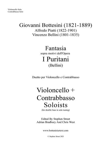 Fantasia I Puritani Duetto For Double Bass and Cello - Soloists Part (Cello and Bass soloists)