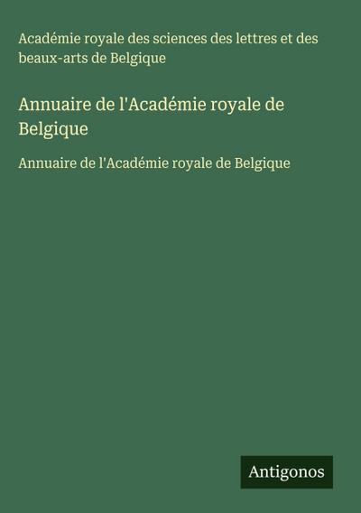 Annuaire de l’Académie royale de Belgique