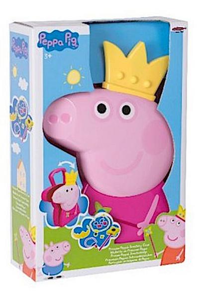 Jamara 410096 Koffer Schmuck-7-Teiliges Schmuckkofferset, Stabiler und handlicher Tragekoffer, Kindgerechte Schmuck-Utensilien für Prinzessin-Rollenspiele, niedliches Peppa Pig Design, rosa