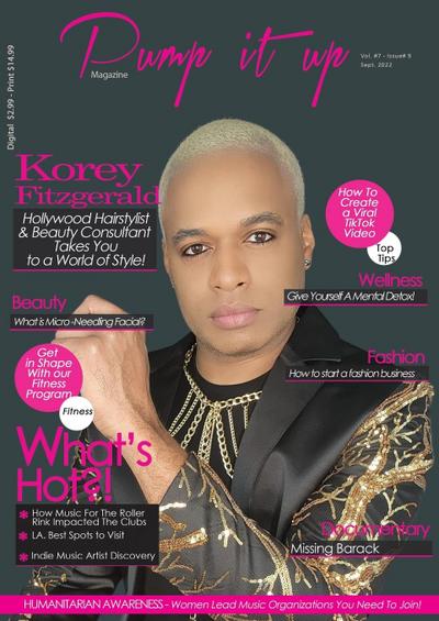 Hollywood Hair King Korey Fitzgerald - Pump it up Magazine - Vol.7 - Issue #9