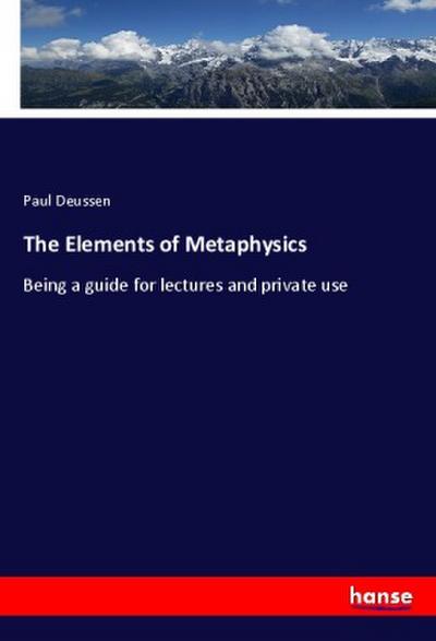 The Elements of Metaphysics