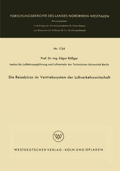 Die Reisebüros im Vertriebssystem der Luftverkehrswirtschaft