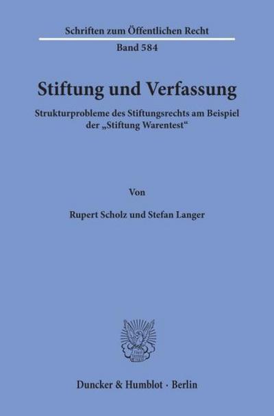 Stiftung und Verfassung.