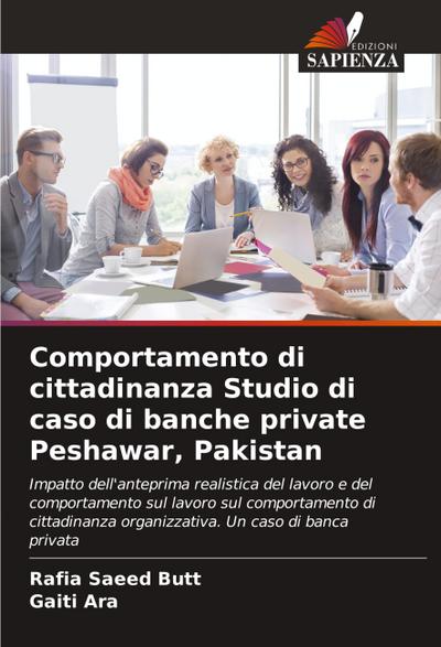 Comportamento di cittadinanza Studio di caso di banche private Peshawar, Pakistan