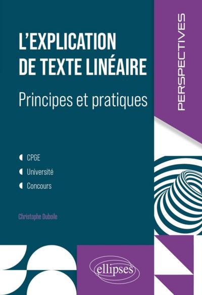 L’’explication de texte linéaire