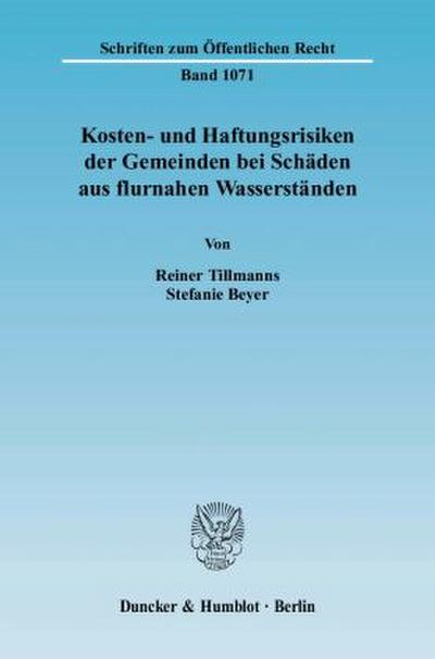 Kosten- und Haftungsrisiken der Gemeinden bei Schäden aus flurnahen Wasserständen
