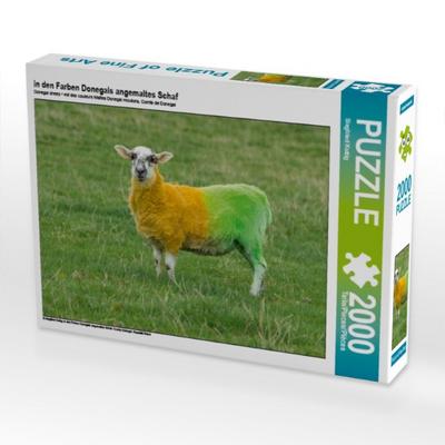 in den Farben Donegals angemaltes Schaf (Puzzle)