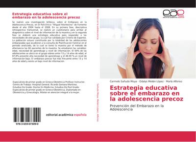 Estrategia educativa sobre el embarazo en la adolescencia precoz